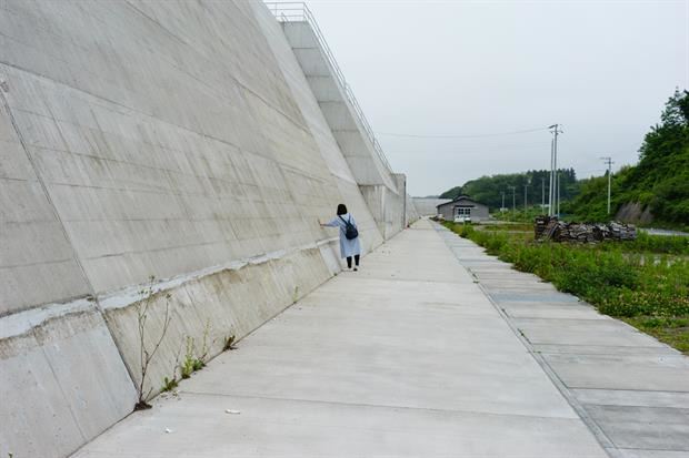 Rikuzen Takata (Iwate) - 2019.  Uno dei più poderosi muri anti-tsunami