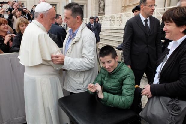 L’incontro della famiglia Rech col Papa