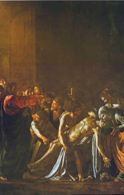 Caravaggio, 'Resurrezione di Lazzaro', 1609. Messina, Museo Regionale