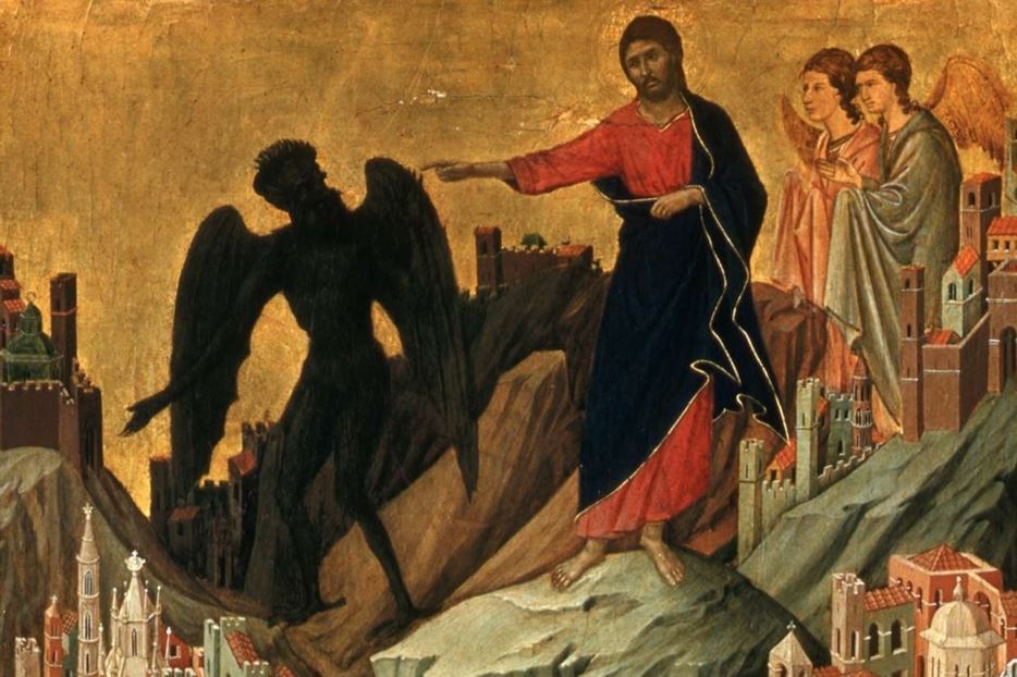 'Le tentazioni di Cristo sul monte' di Duccio di Boninsegna