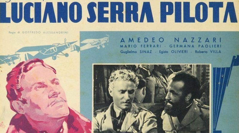 Una locandina del film Luciano Serra Pilota con Amedeo Nazzari