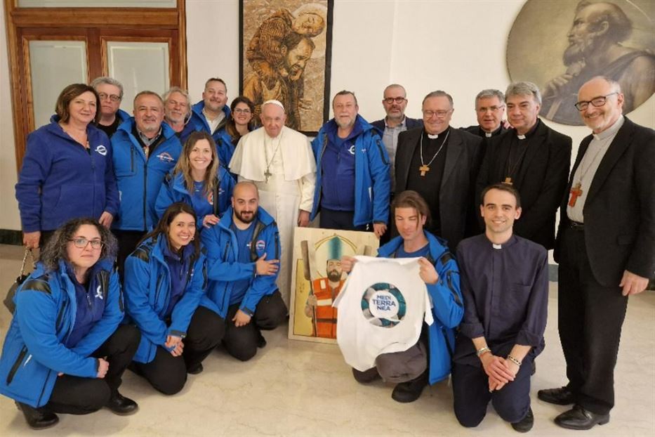 La delegazione di Mediterranea Saving Humans in udienza dal Papa