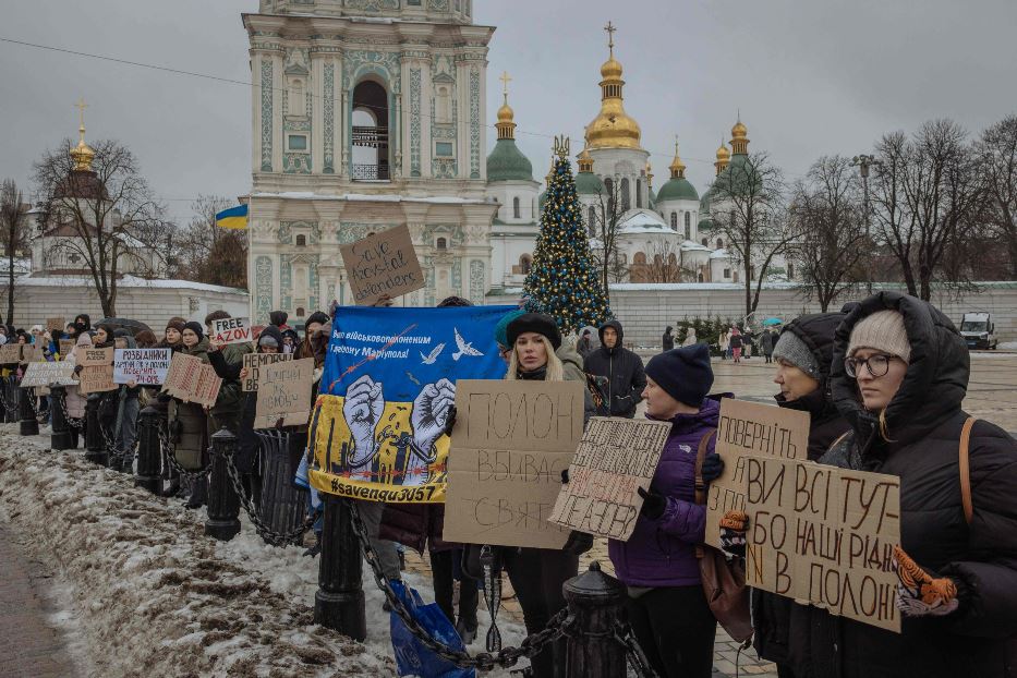 A Kiev una manifestazione dei familiari dei prigionieri di guerra