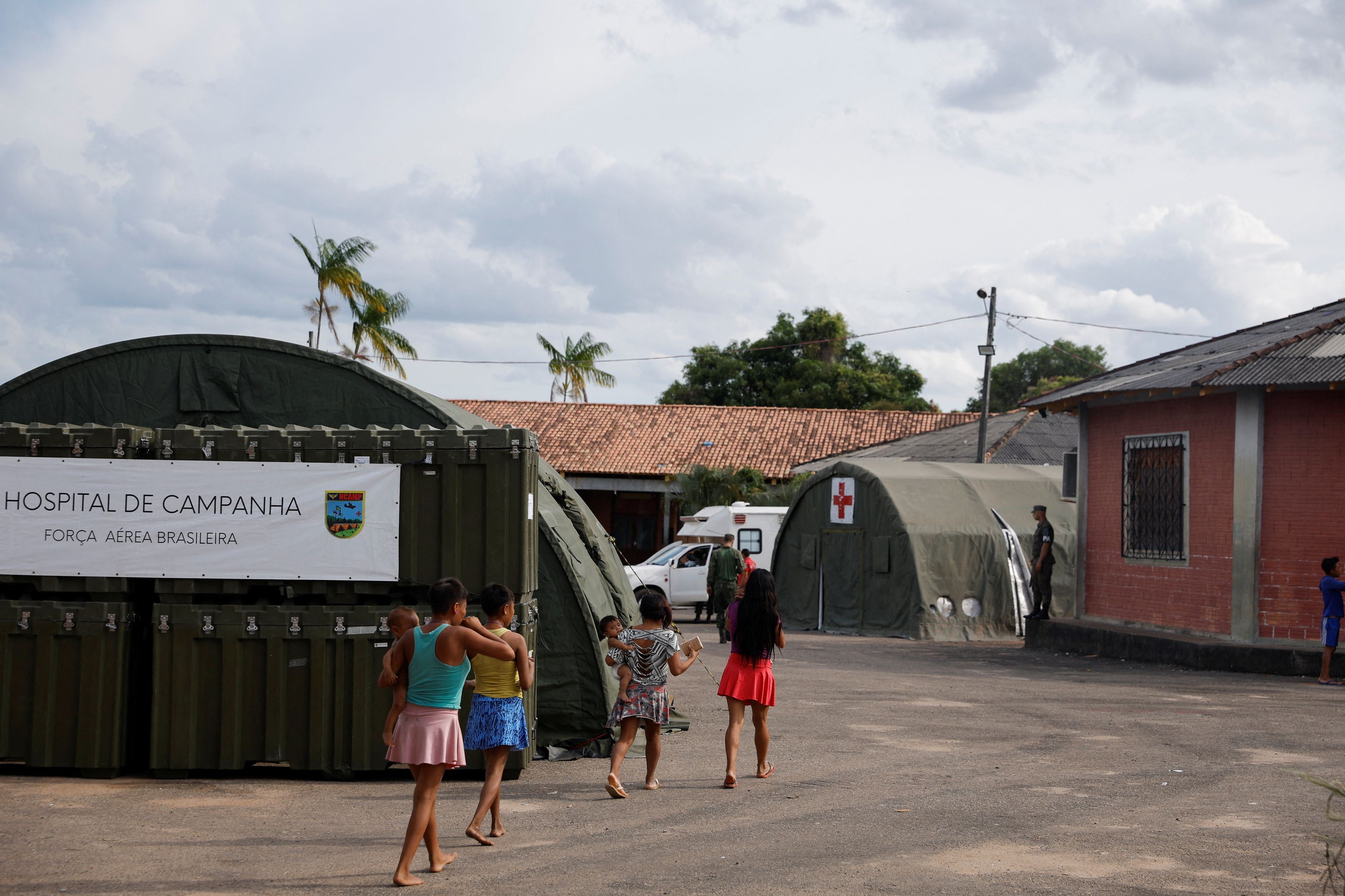 L'ospedale da campo allestito a Boa Vista, capitale del Roraima