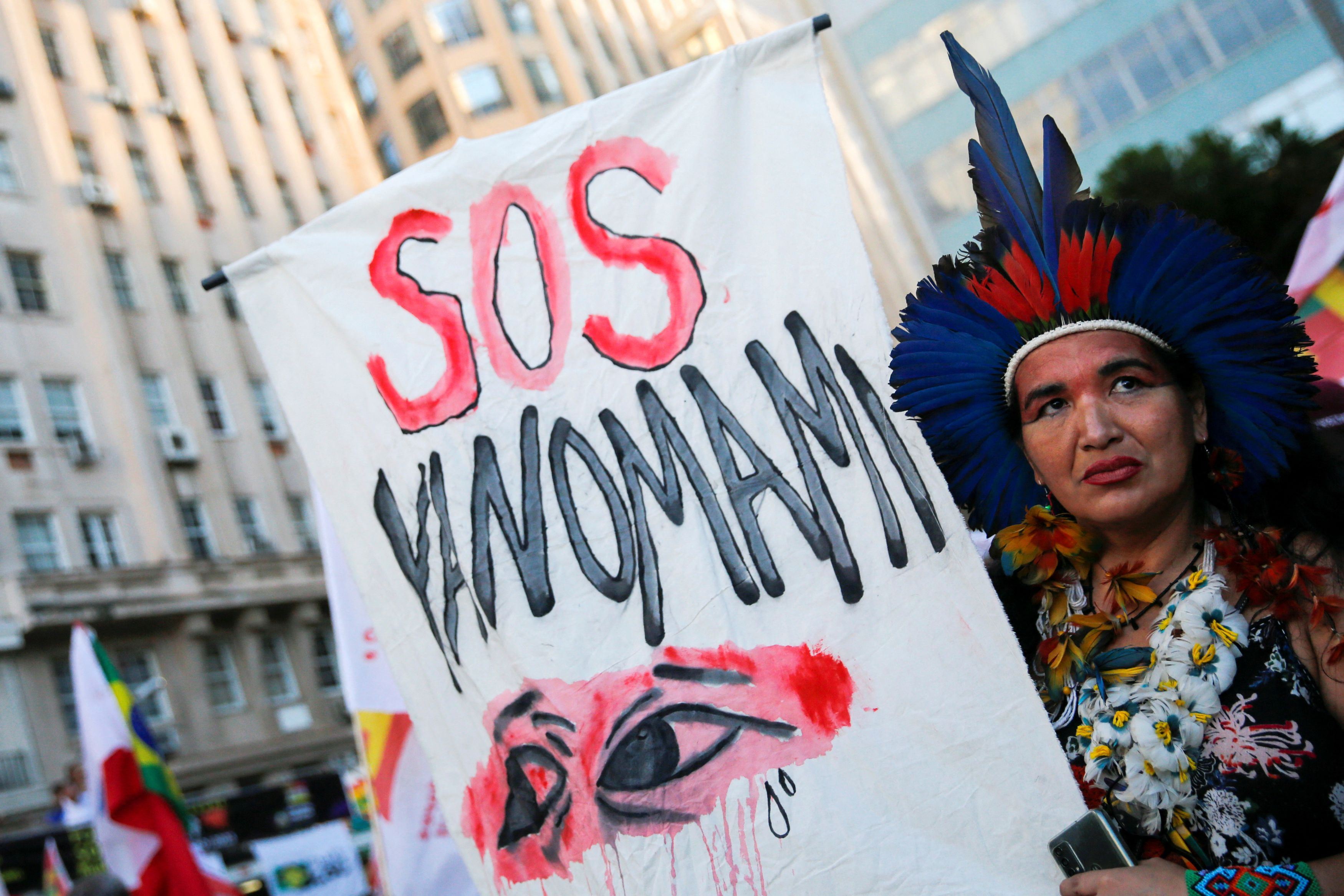 Manifestazione in solidarietà con gli Yanomami
