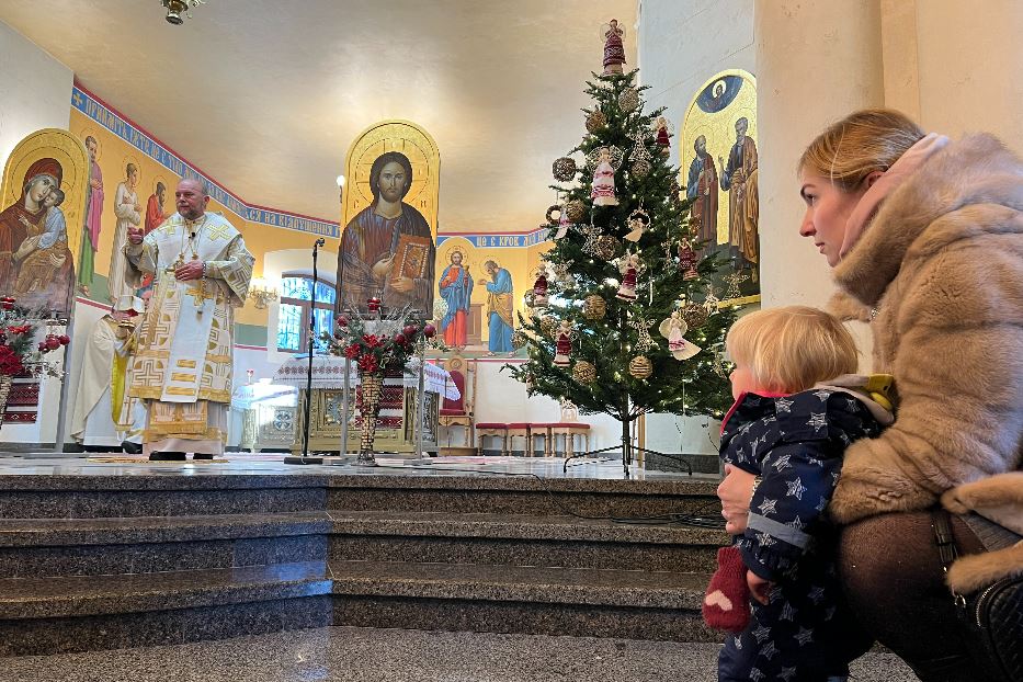La Messa di Natale nella Cattedrale greco-cattolica di Kharkiv presieduta dall'esarca Vasyl Tuchapets