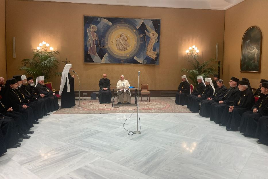 L'udienza di papa Francesco ai vescovi della Chiesa greco-cattolica ucraina