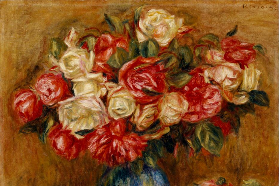 Pierre-Auguste Renoir, “Roses dans un vase”, 1900 (particolare)