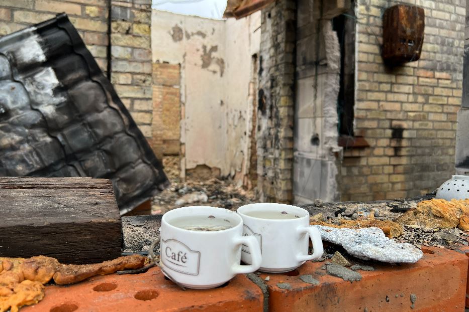 Le case ancora distrutte nel distretto di Gostomel che sono state bombardate a marzo