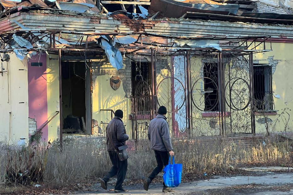 I segni della distruzione russa a Izyum, la cittadina della regione di Kharkiv nell'est dell'Ucraina