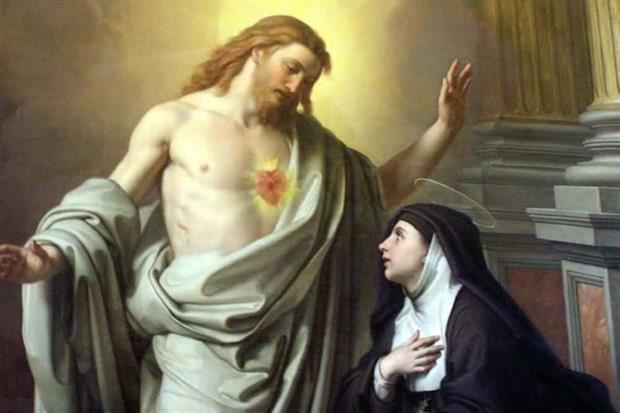 Apparizione del Sacro Cuore a Margherita Maria Alacoque