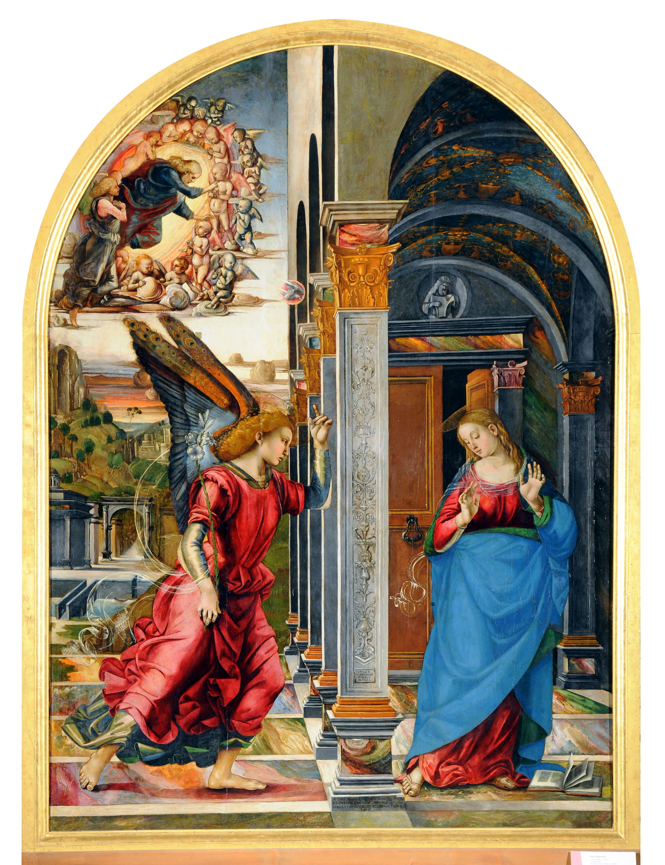 Luca Signorelli, “Annunciazione”, 1491. Volterra, Parrocchia Basilica Cattedrale presso Pinacoteca Civica di Volterra