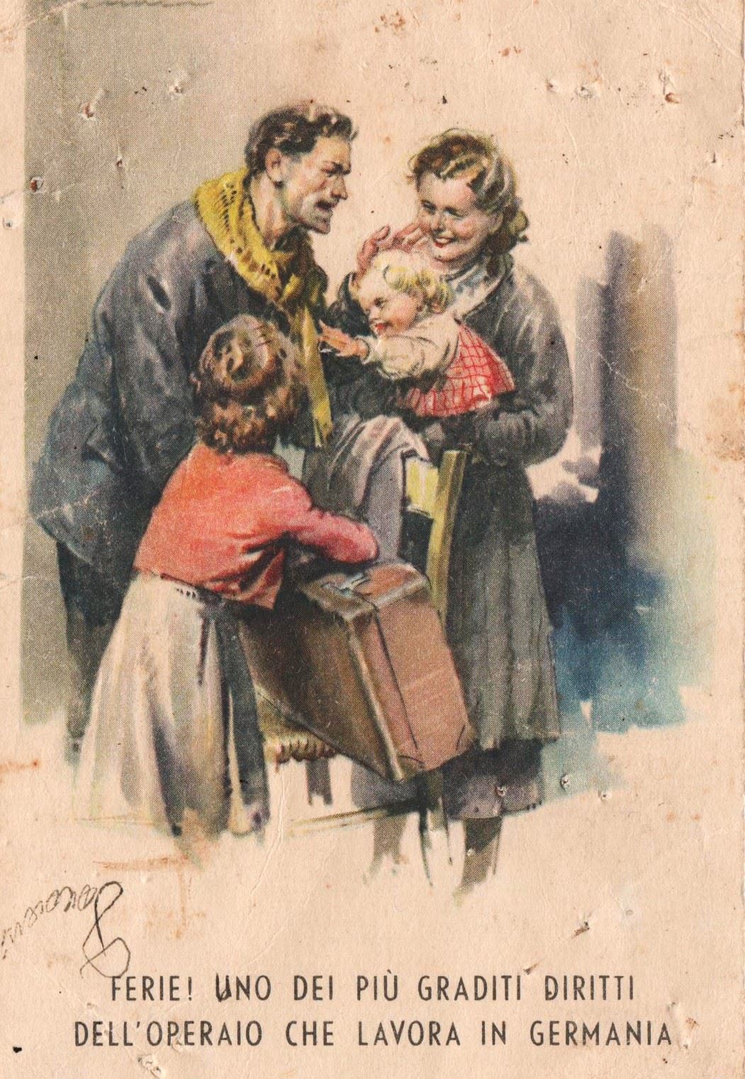 La cartolina inviata alla famiglia prima di essere deportato nel campo nazista in Germania