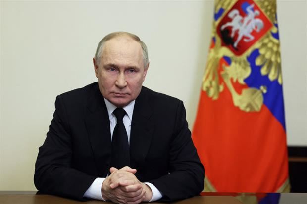 Vladimir Putin nel discorso televisivo alla nazione dopo la strage