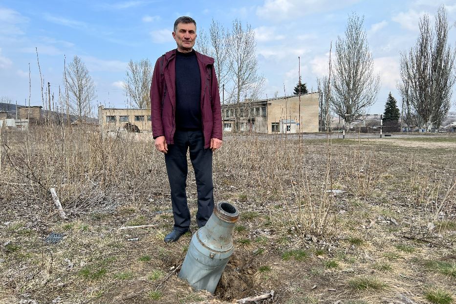 Il sindaco Juri Honciarov che amministra sei villaggi intorno a Kramatorsk nella regione di Donetsk