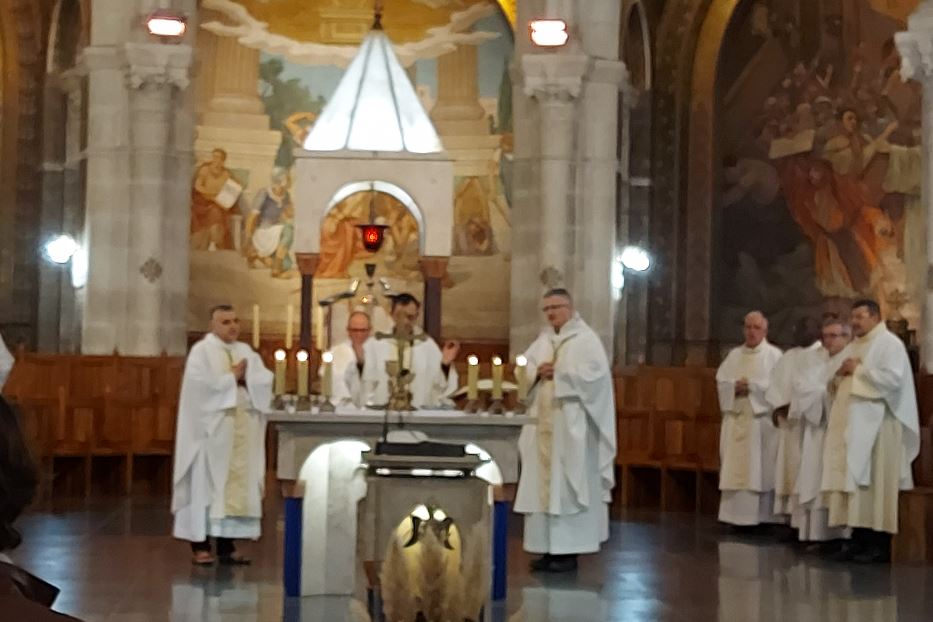 La celebrazione della Messa per i giornalisti nella Basilica del Rosario