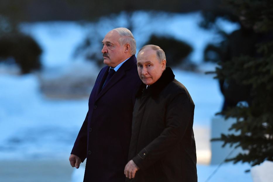 Il presidente bielorusso Aleksandr Lukashenko e il presidente russo Vladimir Putin