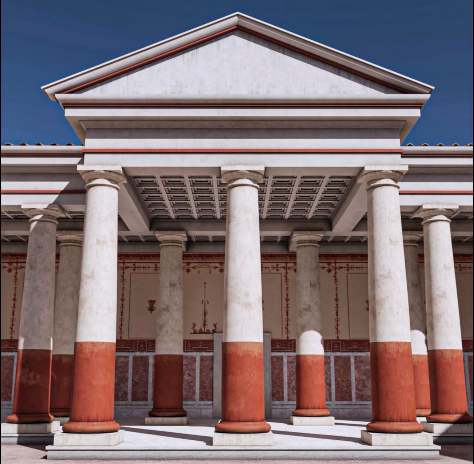 Ricostruzione della facciata della Porticus Minucia