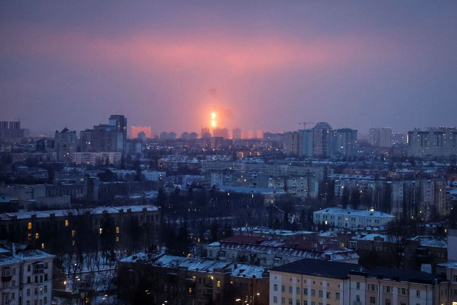L'arrivo di un missile russo a Kiev nell'ultima settimana