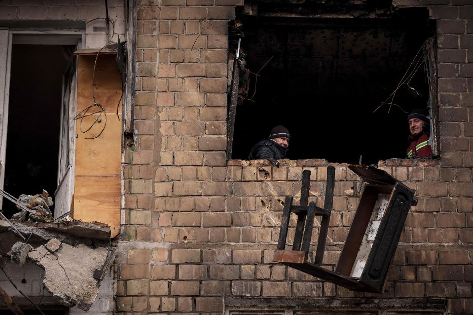 La distruzione dell'ultimo attacco missilistico a Kiev