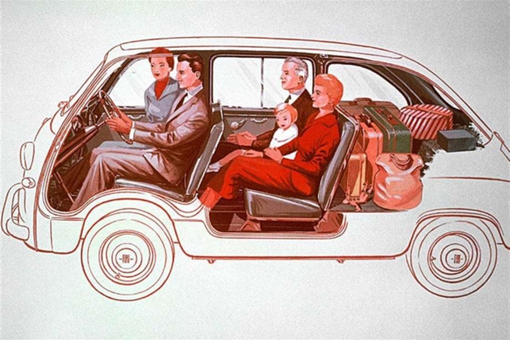 Dalla Fiat 600 alle vetture di oggi: resta forte il legame tra auto e famiglia