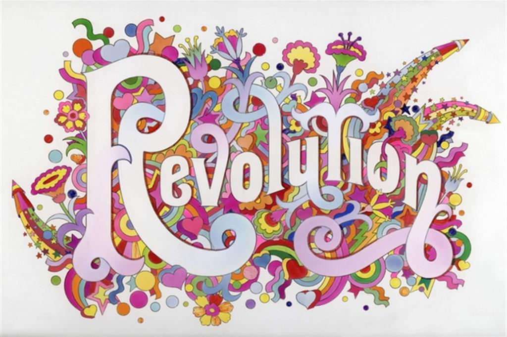 Alan Aldridge, "Revolution” da “The Beatles Illustrated Lyrics” (Alan Aldridge/Iconic Images).