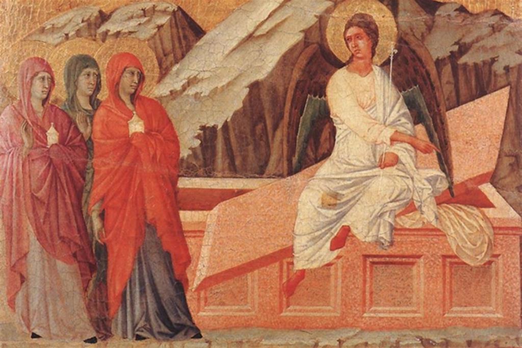 Duccio di Buoninsegna, «Le tre Marie al sepolcro», Siena
