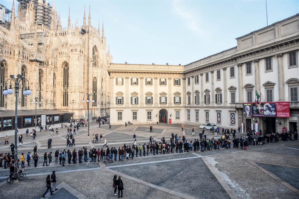 Code a Milano per le mostre di Palazzo Reale