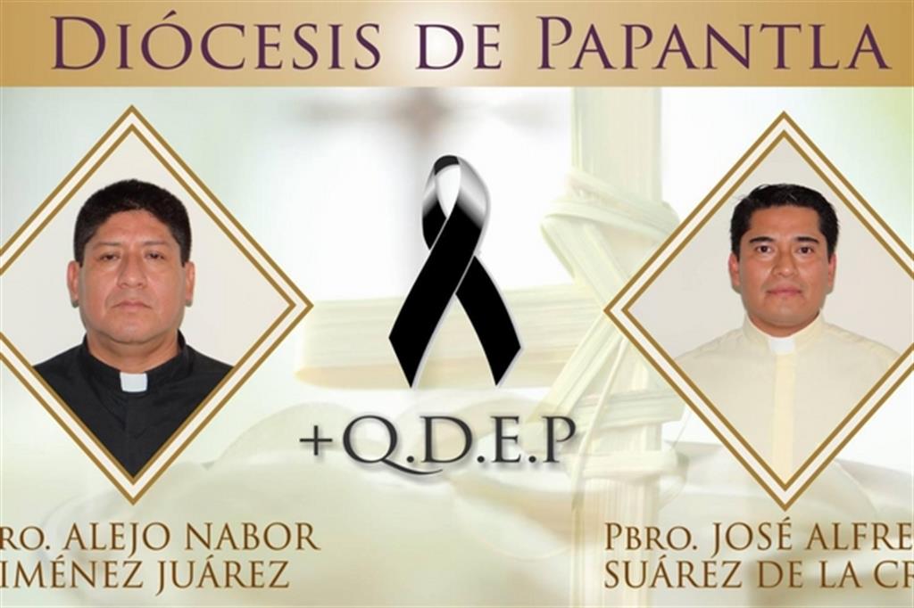 Padre Alejo Nabor Jiménez e padre José Alfredo Suarez, i due sacerdoti uccisi in Messico in settembre (foto diocesi di Papantla)