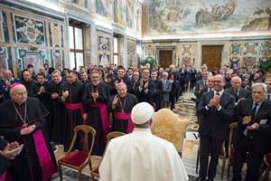 Papa Francesco dice «grazie» agli organizzatori del Giubileo
