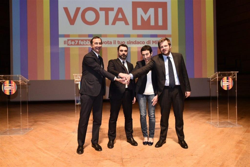 Primarie a Milano: una poltrona per quattro