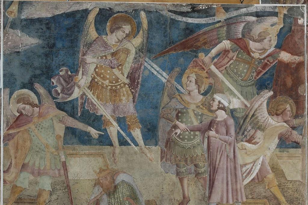 Un particolare del Giudizio Universale di Buonamico di Buffalmacco (Camposanto di Pisa), dopo i restauri