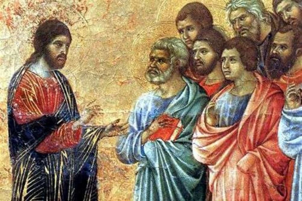 Duccio di Buoninsegna, «Gesù parla con i discepoli»
