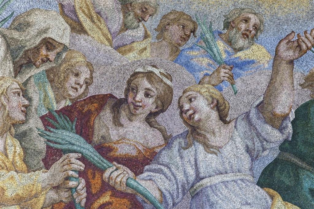 Figure femminili in mosaico nella Cappella di San Sebastiano della Basilica di San Pietro in Vaticano