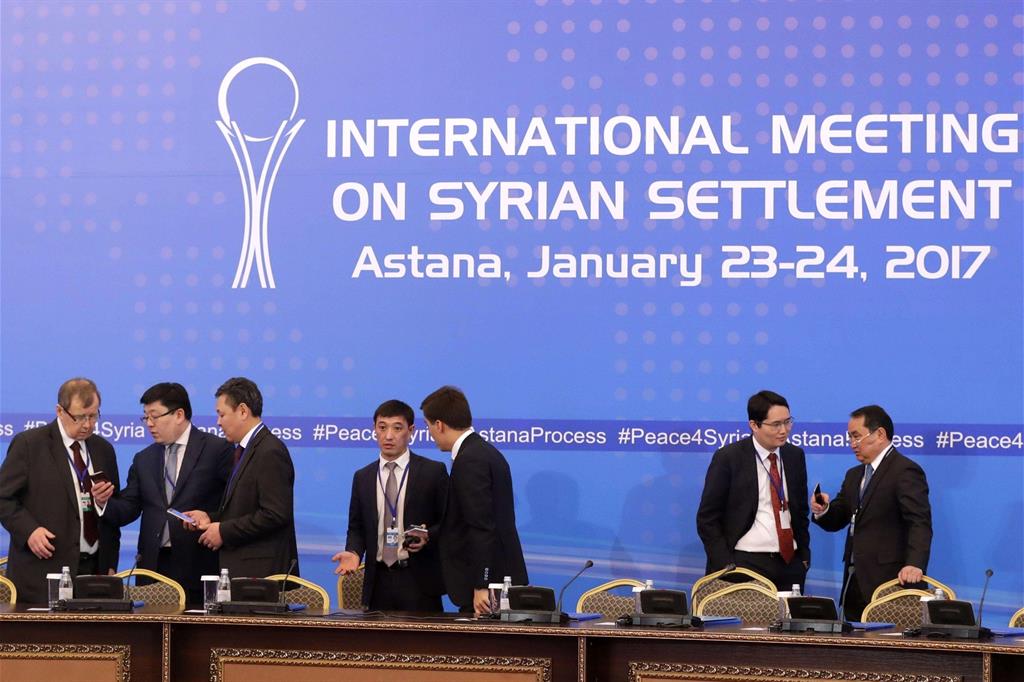 Si tiene oggi e domani ad Astana, in Kazakistan, l'incontro di pace sulla Siria (Ansa)