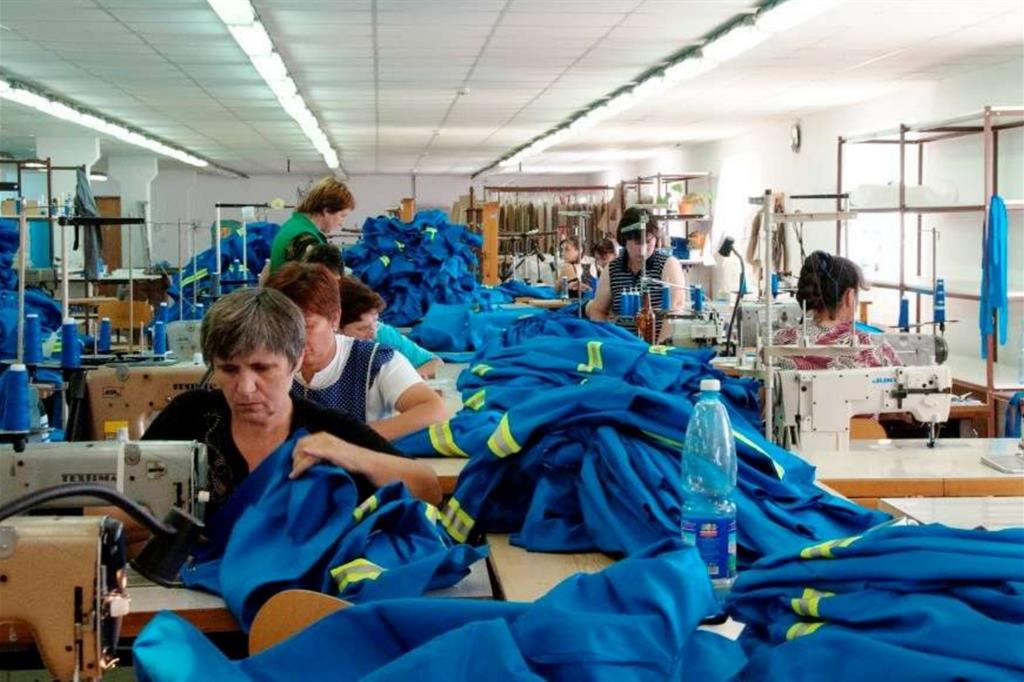 Uno stabilimento tessile in Ucraina