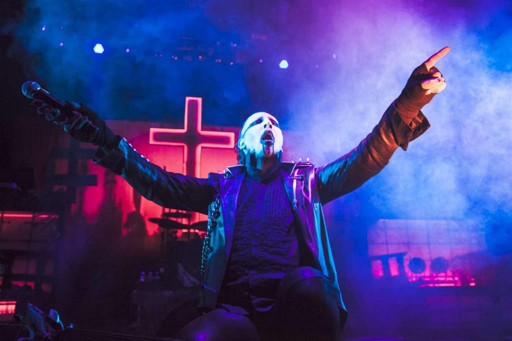 Marilyn Manson in un concerto del 2014 (WikiCommons)