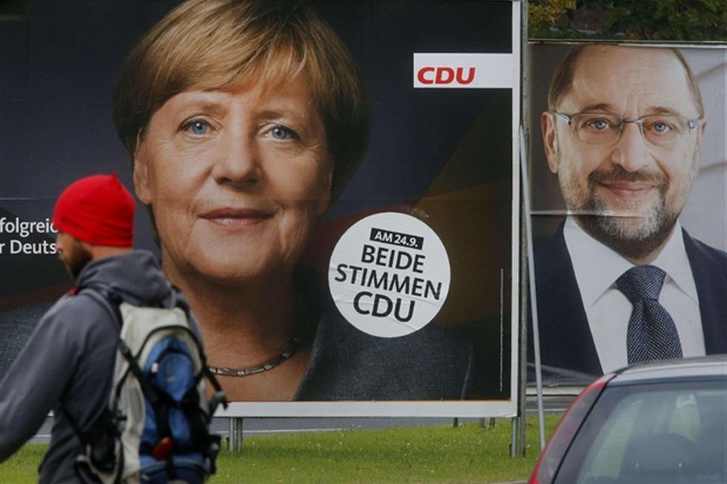 In germania non sarà solo una corsa a due tra Angela Merkel (Cdu/Csu) e Martin Schulz della Spd (Ansa)