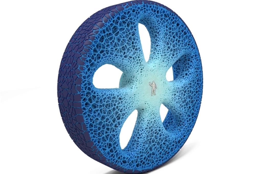 Vision di Michelin, il pneumatico del futuro è connesso, senz'aria, senza cerchio e riciclabile al 100%