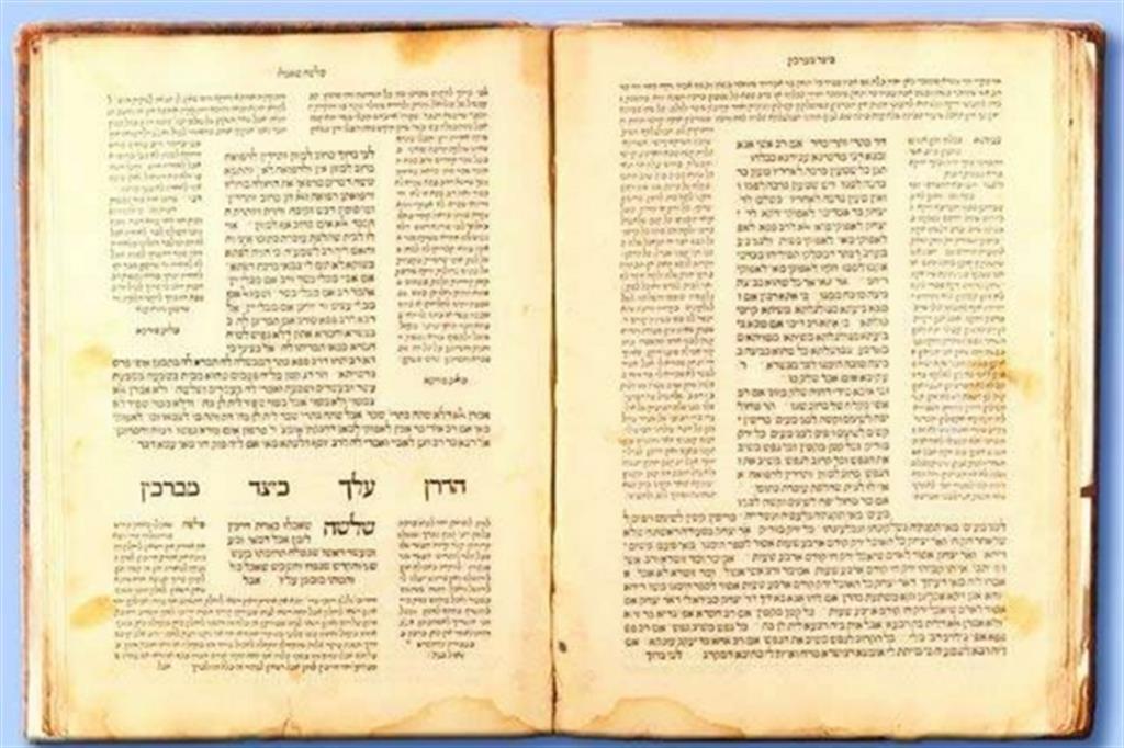 «Talmud, Berakhot», due pagine del volume stampato da Joshua Solomon Soncino nel 1483)