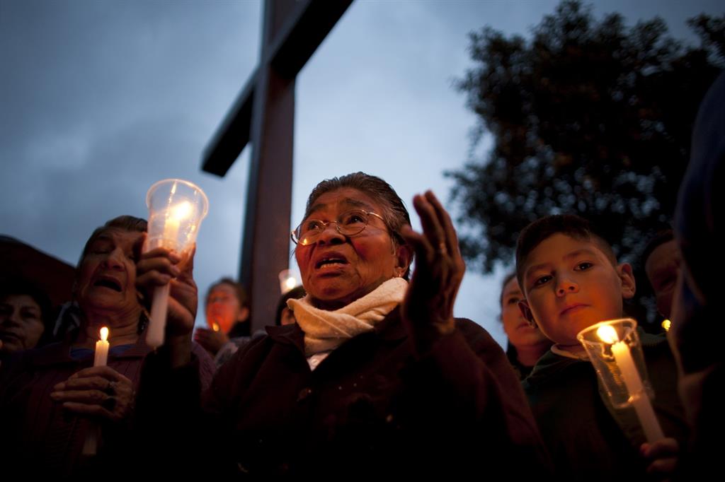 Una manifestazione contro l'uccisione di sacerdoti nel 20111