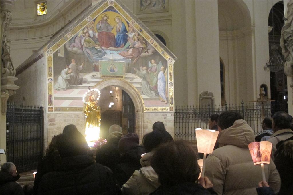 La Porziuncola nella Basilica di Santa Maria degli Angeli ad Assisi
