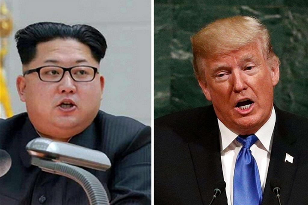 Kim contro Trump: all'Onu il prresidente Usa ha impresso un'ulteriore accelerazione verbale allo scontro sul nucleare (Ansa)