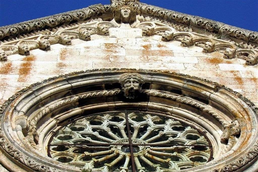 Il rosone della Cattedrale di San Marco sull'isola di Curzola