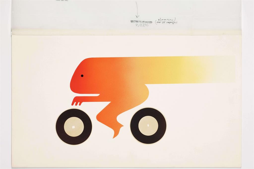 Logo Pirelli MotoVelo, 1975 (agenzia Centro), esecutivo di stampa - 