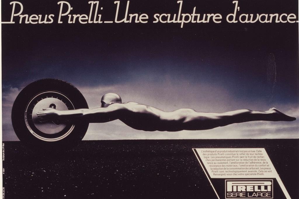 Une sculpture d’avance, pubblicità dei pneumatici Pirelli Serie Larga, Francia, 1983 (Publicis) - 