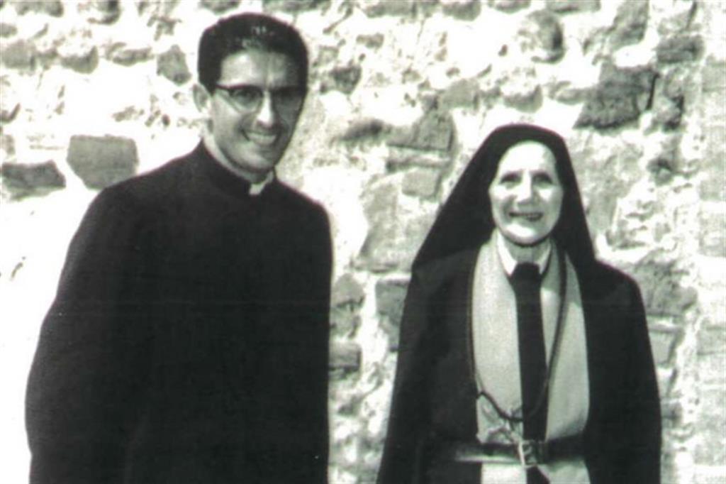 Don Piero Ferrari e madre Giovanna Francesca