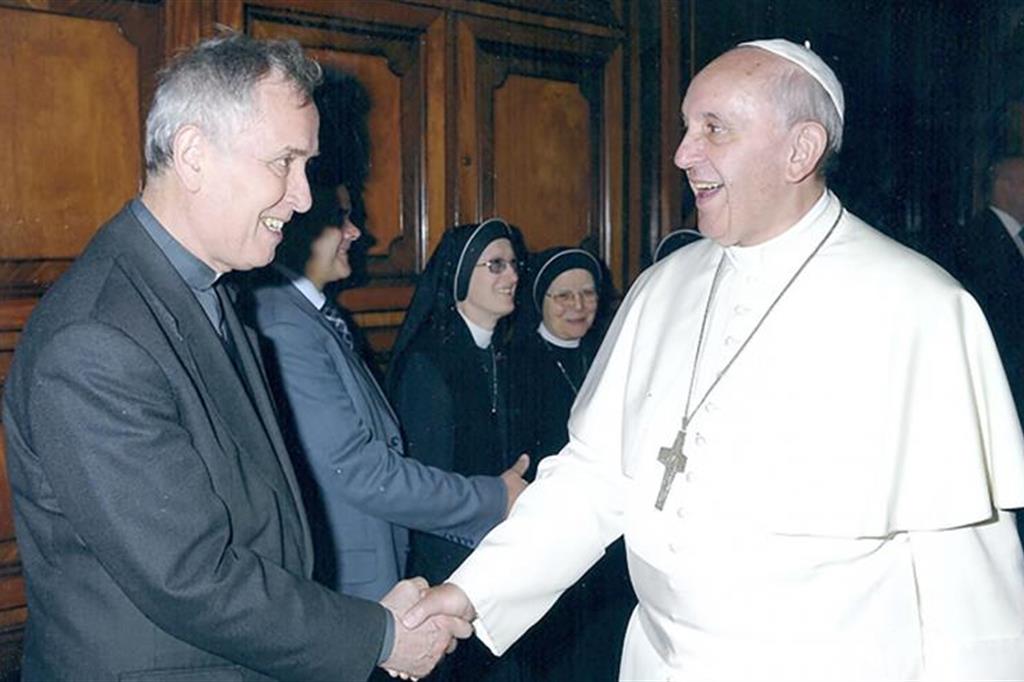 Il Papa e don Giuseppe Magrin presidente internazionale della Uac