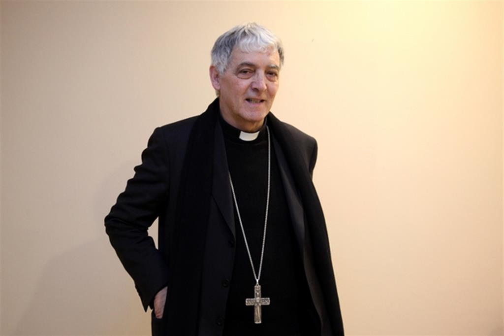 Il cardinale Edoardo Menichelli, assistente dei medici cattolici (foto Siciliani)