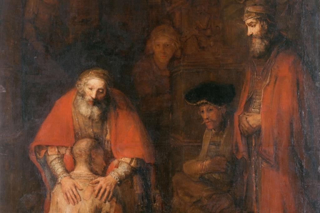 Il ritorno del figliol prodigo nel dipinto di Rembrandt conservato all’Ermitage di San Pietroburgo.